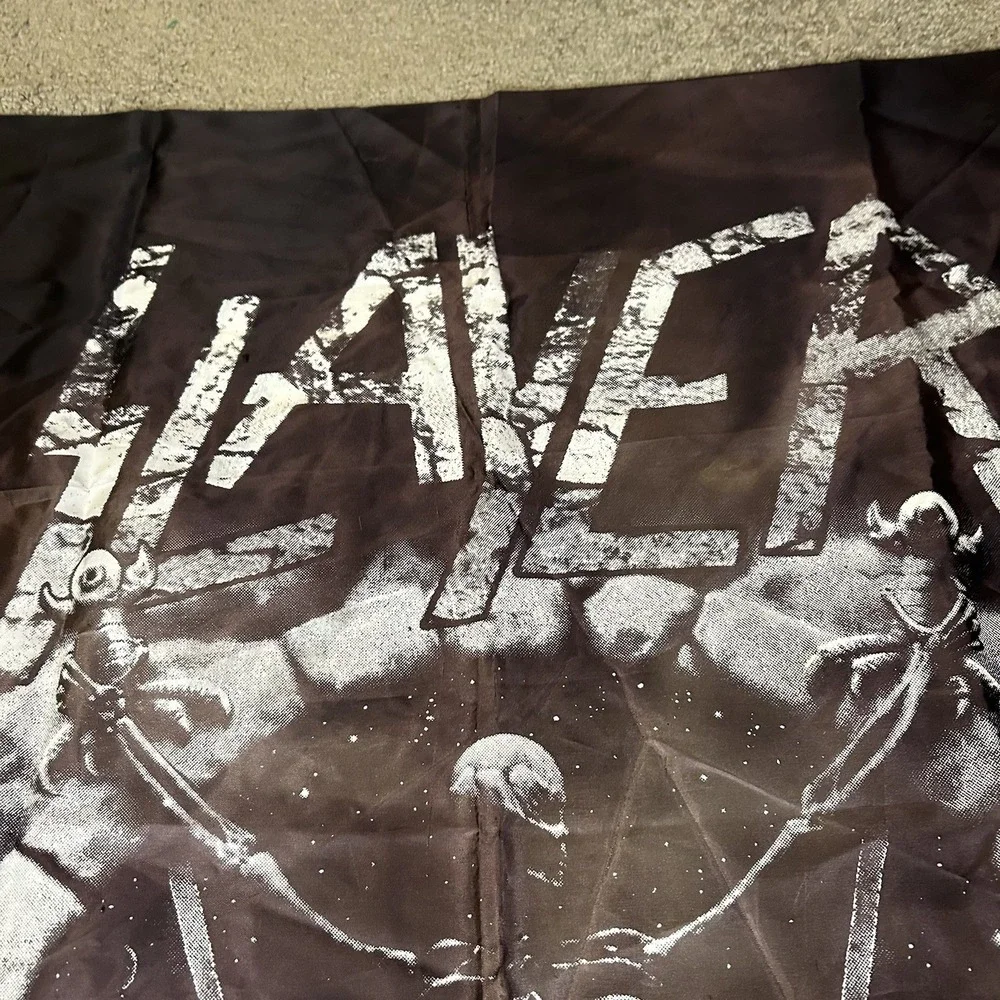 Vintage 1995‎ Slayer Tapestry Flag Brockum Rare Thrash Divine Intervention Metal